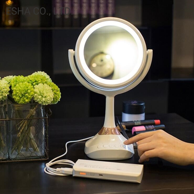 مرآة سطح مكتب LED ذكية بزاوية قابلة للتعديل